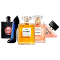 Combination of 5 women's perfumes – Black Opium, Good Girl, Chanel, Coco and Prada