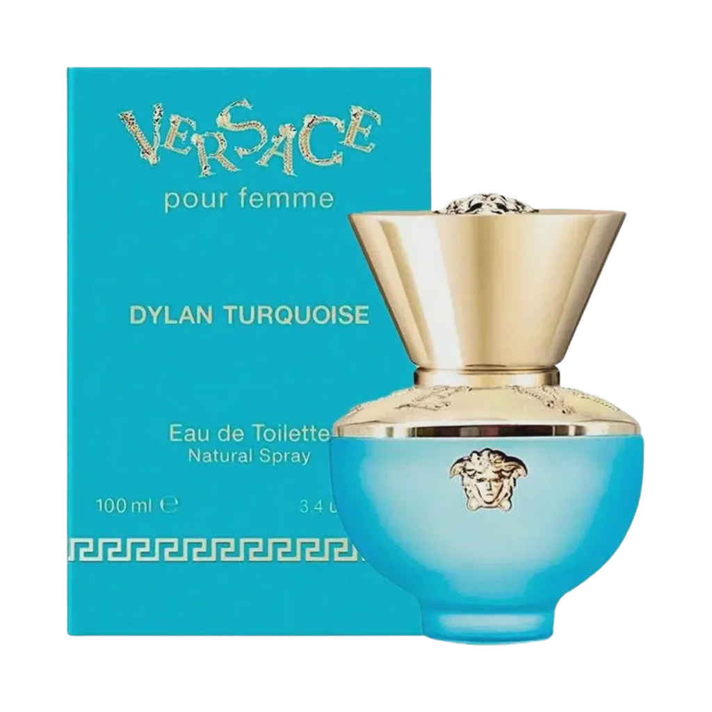 Combination of 5 women's perfumes – Versace, Black Opium, J'adore, Chanel and Fame