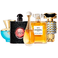 Combination of 5 women's perfumes – Versace, Black Opium, J'adore, Chanel and Fame