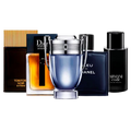 Combination of 5 men's perfumes – Tom Ford, Dior, Invictus, Bleu de Chanel and Armani
